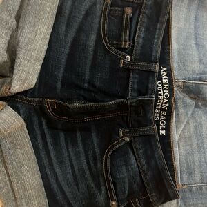 3 pairs of almost new condition 2 denim and one white American Eagle shorts